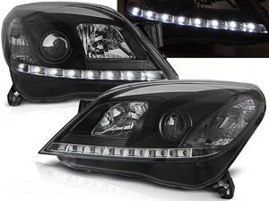 faros para OPEL ASTRA H 2004 2005 2006 2007 2008 2009 luz diurna negro LHD - Imagen 1 de 1