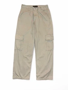 Vintage Levi’s Khaki Silvertab Wide Leg Baggy Cargo Pants Jeans 32x32 - Picture 1 of 6