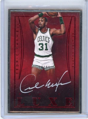 2014-15 Panini Luxe Cedric Maxwell Autograph Red #/49 Boston Celtics - Image 1 of 2