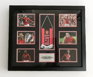 RARE Cristiano Ronaldo Manchester United Signed Pennant Display + COA + FRAMED - Picture 1 of 6