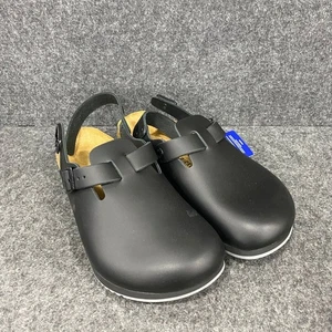 BIRKENSTOCK Tokio Super Grip Leather Clogs Men's Size 10 Black 0061194 - Picture 1 of 7