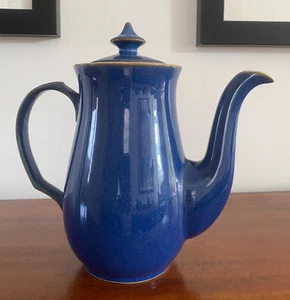 Denby Imperial Blue Coffee Pot Large 2 Pints Vintage - Excellent Condition - Picture 1 of 3