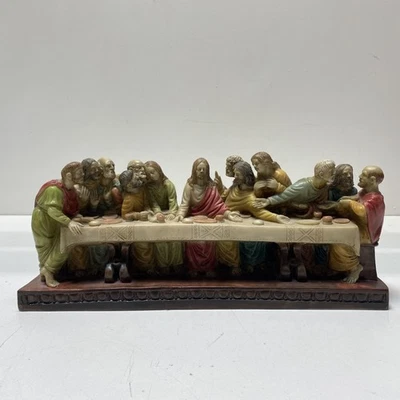 The Last Supper. Vintage Religious Sculpture. 13 inch Long Statue - Image 1 of 4