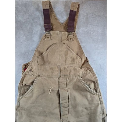 Vintage Carhartt Bib Overalls Fit 32x31 Lined Double Knee Union Made USA *Read - Image 1 of 4
