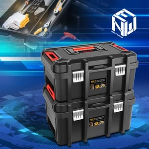 2x Large Tool Box Lockable Organizer Storage Set for Workshop Garage Household - Picture 1 of 8
