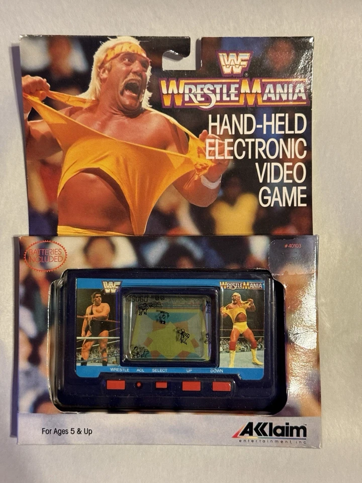 Videojuego de mano WWF WrestleMania 1989 ¡NUEVO Hulk Hogan y André el Gigante! Foto 1 de 2