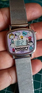 Rare Vintage 80s Q&Q by Citizen SNOOPY AND FRIENDS Watch LCD Japan - Foto 1 di 13