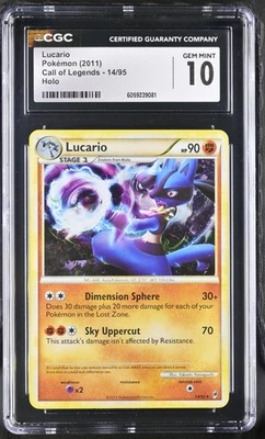 Pokemon CGC 10 Lucario Call of Legends 14/95 Holo (2011) - Image 1 of 2