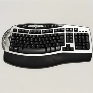 Microsoft Wireless Comfort Keyboard 4000 Model 1045 Ergonomic - Picture 1 of 10