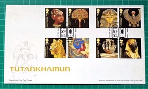 2022 TUTANKHAMUN Set Of 8 on First Day Cover Tallents House Postmark - Picture 1 of 2