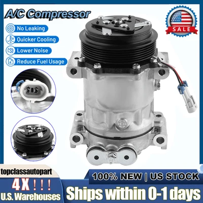 OEM A/C Compressor w/Clutch fits Chevy K1500 2500 3500 P30 96-99 GMC C1500 2500~ - Изображение 1 из 4