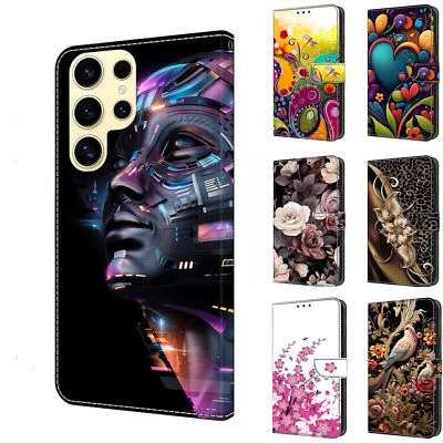 Flip Printed Wallet Phone Case for Samsung A55 A51 A70 A42 A05S A25 A35 A40 A41 - Image 1 of 4
