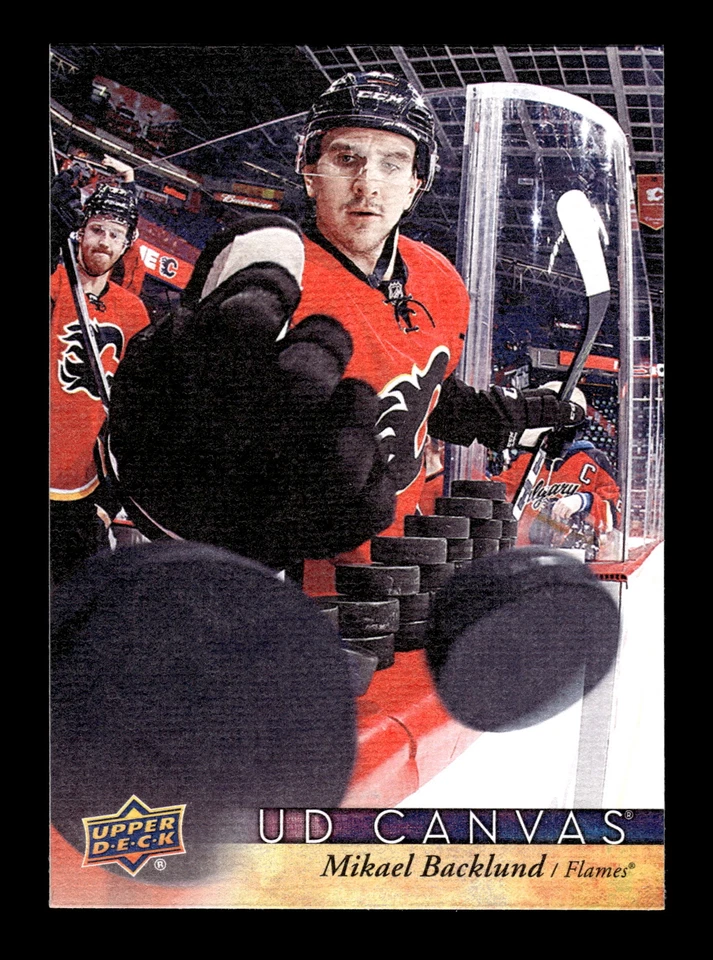 Mikael Backlund 2017-18 Upper Deck Hockey #C13 UD Canvas Calgary Flames - Image 1 of 2