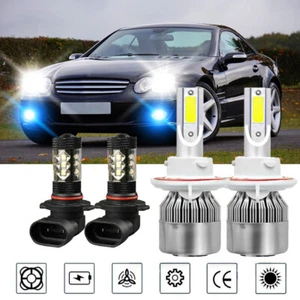 For Hummer H3 2006-2010 LED Headlight Hi/Lo & Fog Light 9008+9140 white+ice blue - Picture 1 of 10