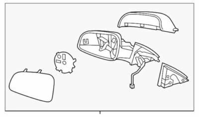 Genuine GM 2011-2016 Chevrolet Cruze Limited Cruze Right Side Mirror 19258657 - Image 1 of 2