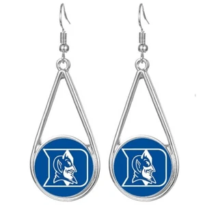 Duke Blue Devils Womens Silver Drop Dangle Earrings w Gift Pkg D29 - Picture 1 of 5