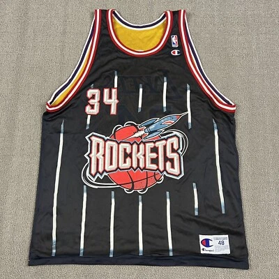 Vintage Champion Reversible Jersey Lakers Oneal Rockets Hakeem Olajuwon Men's 48 - Image 1 of 4