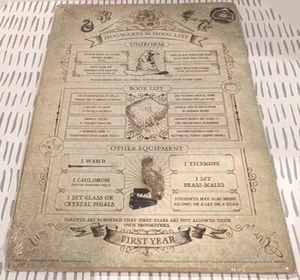 Geek Gear Wizardry Harry Potter Hogwarts primo anno lista scuola poster stampa NUOVO - Foto 1 di 2