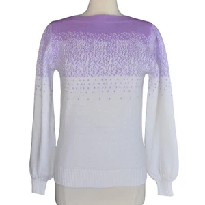 Vintage 80s Meister Intarsia Knit Pullover Ski Sweater Size Medium NWT - Picture 1 of 5