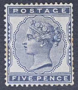 GB SG169 QV 1880 5d índigo,, montado como nuevo - Imagen 1 de 2