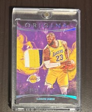 2021-22 Origins LeBron James Gold 3-color Jersey Patch 6/10 Game-Worn!