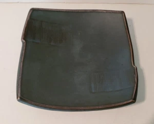 Hakame Side Plate Blue/Green Glaze Incised Designs Samuel Johnson Style Marked - Picture 1 of 5