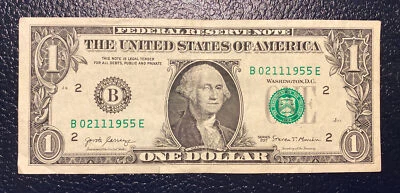 February 11th 1955 Anniversary Birthday Bill $1 US Dollar Note **L@@K**. - Image 1 of 2