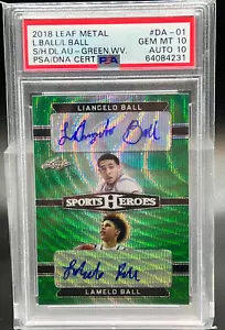 2018 LEAF Green Wave SPORTS HEROES AUTO LaMelo & Liangelo Ball 2/3! ! PSA 10! - Picture 1 of 2