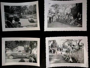 Lote de 4 instantáneas Needham Mass Parade 1956 policía de Waltham/coche de bomberos de dos vías - Imagen 1 de 4