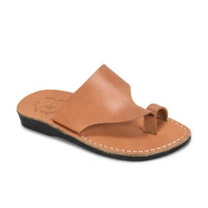 Petra - Leather Toe Strap Sandal | Tan - Picture 1 of 5