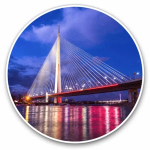 2 x Vinyl Stickers 20cm - Belgrade Serbia New Ada Bridge Cool Gift #21216 - Afbeelding 1 van 9