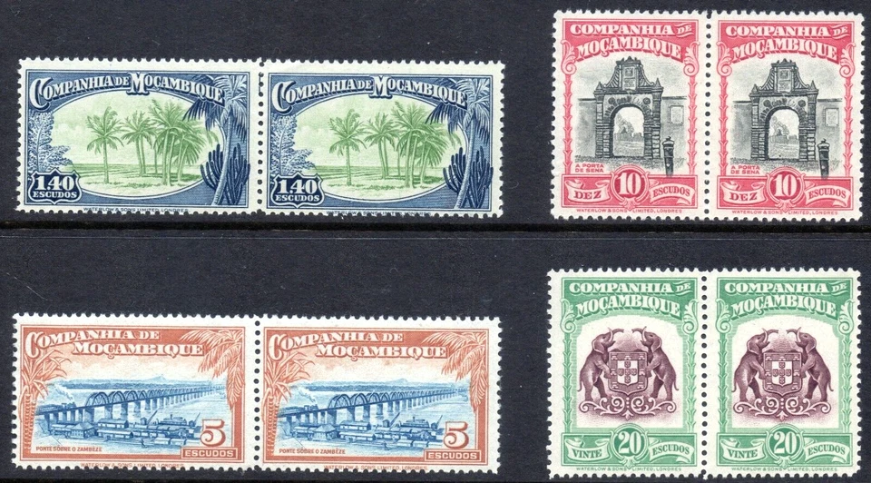 Portugal & Colonies Mozambique Company 1937 set 4 top values in pairs MNH — 第 1/1 张图片