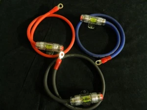 6 CALIBRI FILO 2 PIEDI MINI SUPPORTO ANL 80 AMP FUSIBILE 5/16 ANELLI TERMINALI ALIMENTAZIONE AWG - Foto 1 di 5