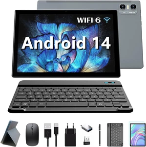 2025 Neueste WLAN 6 Android 14 Tablet 10 Zoll,64GB ROM (512GB TF),Octa-Core,| Go - Bild 1 von 7