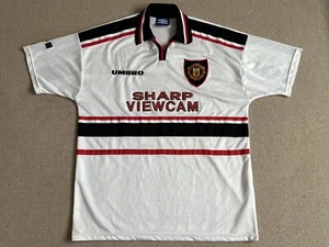MANCHESTER UNITED 1997/1999 AWAY FOOTBALL SHIRT JERSEY UMBRO SIZE XL - Picture 1 of 24