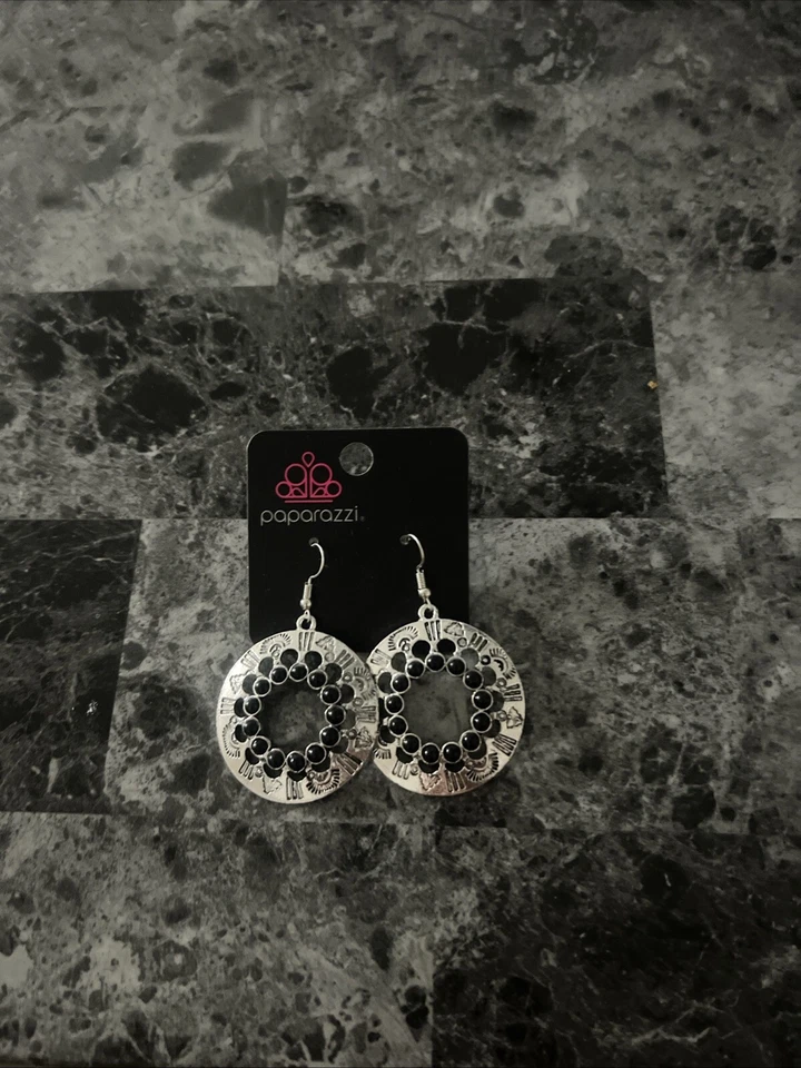 PENDIENTES DE DIAMANTES DE IMITACIÓN EN TONO PLATA MODA PAPARAZZI JOYAS COLGANTES NUEVOS Foto 1 de 1