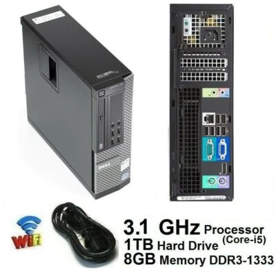 Dell OptiPlex 790 Intel Quad CORE i5 3.10GHz 1TB HDD 8GB DVD+RW Windows 10 PRO - Image 1 of 4