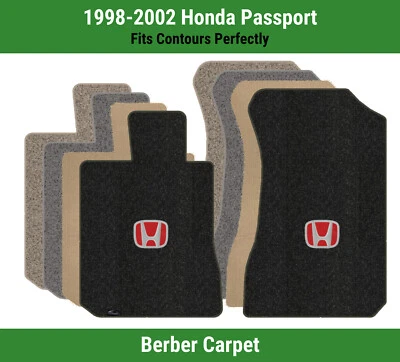 Alfombrillas delanteras Lloyd Berber para Honda Passport 98-02 con rojo sobre negro Honda H Foto 1 de 4