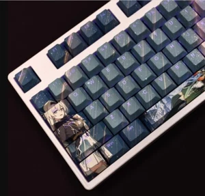 Anime Honkai: Star Rail Firefly PBT Keycaps Cute Sexy Girl Blue Key Caps Gift - Picture 1 of 6