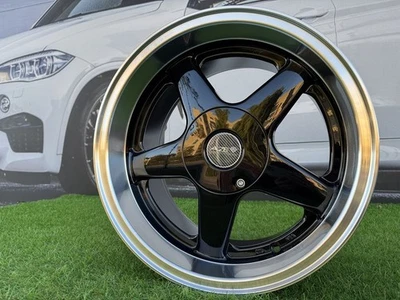 4X15 Zoll 4X100/4X114.3 Azev Typ A Style schwarze Felgen passend für: E30, Honda, Mazda - Bild 1 von 4