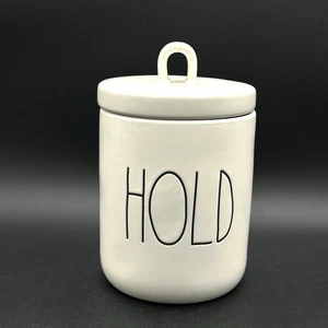 Rae Dunn HOLD Ceramic Jar Canister White - Picture 1 of 11