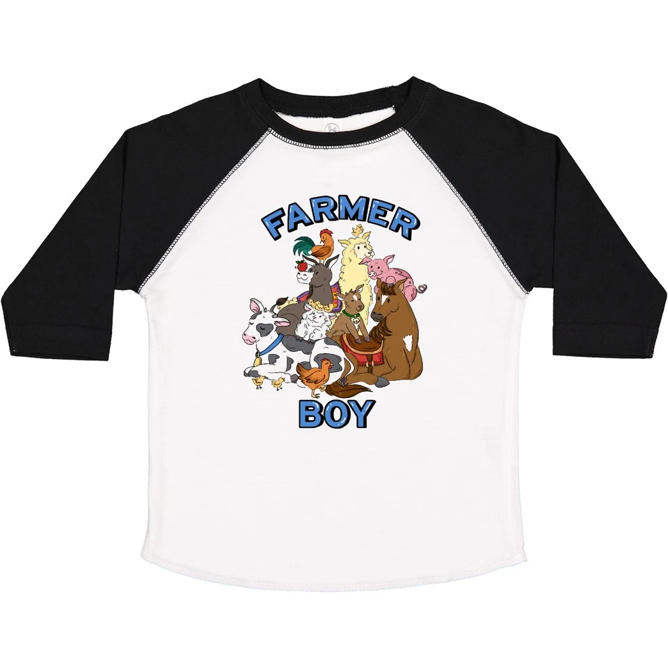 Camiseta Inktastic Granjero Niño Con Animales de Granja Felices Niño Pequeño Linda Vaca Vaquero Cerdo Foto 1 de 1