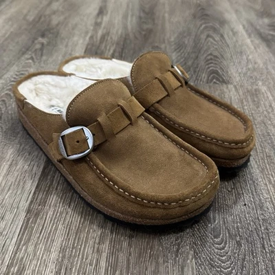 Womens Birkenstock Buckley Shearling Lined Clog Tea Brown Mink Size 39 US 8 - Image 1 of 4