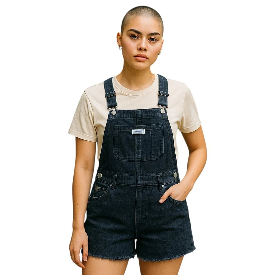 Macacão curto Brandy Melville preto veludo – Tamanho único - Imagem 1 de 4