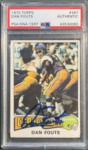 1975 Topps #367 Dan Fouts PSA/DNA CHARGERS Rookie Authentic Auto HOF - Bild 1 von 1