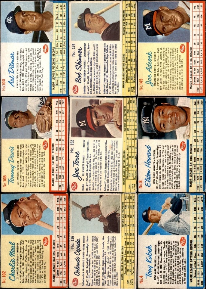 Lote de (160) cereales Asst Post 1962 EE. UU. y Canadá bajo grado a muy buen estado *GMCARDS* Foto 1 de 1