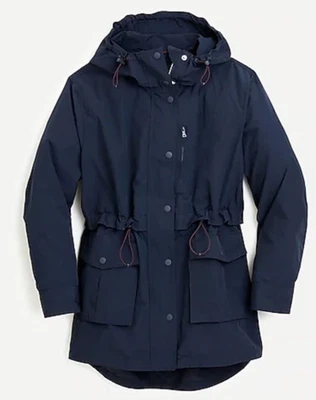 Chaqueta de lluvia ligera para mujer jcrew azul marino S Foto 1 de 4