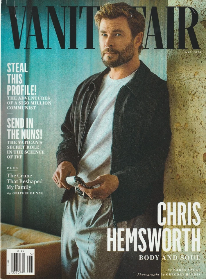 Журнал Vanity Fair май 2024 Крис Хемсворт - Позолоченный век - только для членов - Изображение 1 из 1