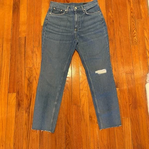 Pantalones de mezclilla Rag & Bone talla 29 X 27 Pamela para mujer tiro alto al tobillo azul envejecido - Imagen 1 de 8