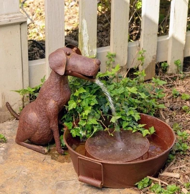 Best Friend Dog Fountain Spitter with Pump is Great Decor for Patio, Deck and... - image 1 of 4